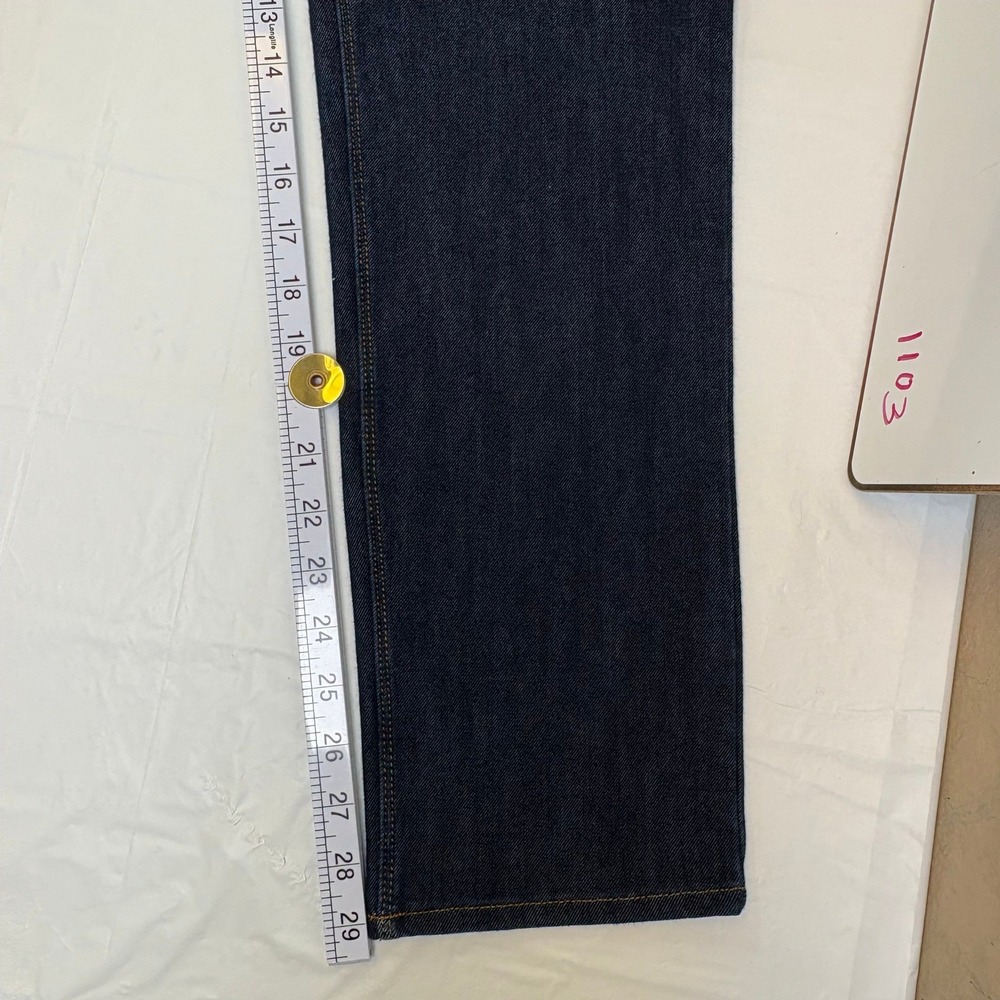 Lands End Womens Size 8 Dark Wash Skinny Jeans Indigo Blue Stretch - Picture 7 of 12